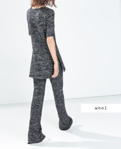 Source: Zara, http://www.zara.com/uk/en/woman/trousers/knit-flared-trousers-c269187p2197505.html